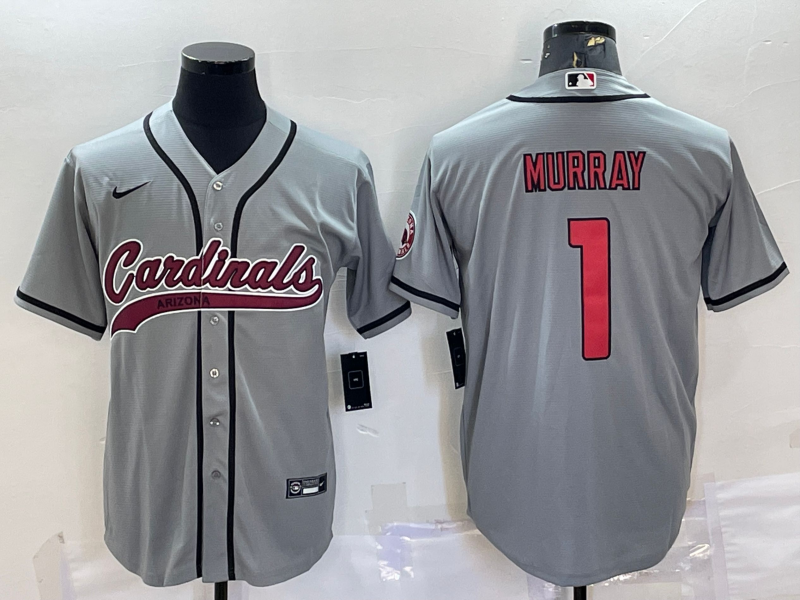 Men's Arizona Cardinals Kyler Murray #1 Gray Game Jerseys Joint Edition
