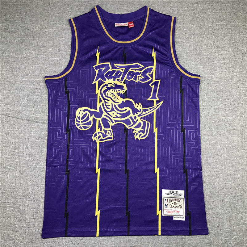 Men's Toronto Raptors Tracy McGrady 1998-99 Purple Hardwood Classics Swingman Jerseys