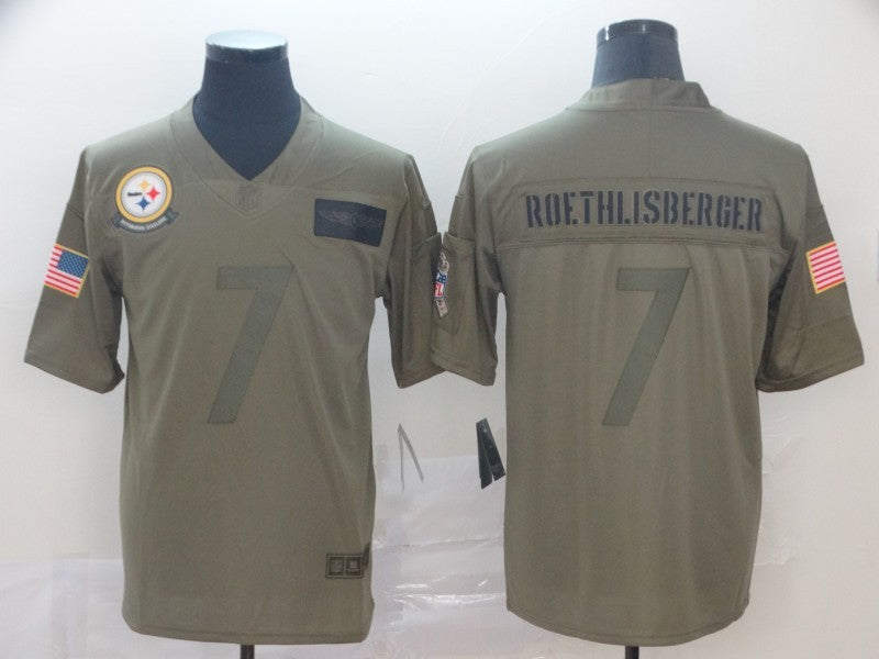 Men's Pittsburgh Steelers Ben Roethlisberger #7 Brown Game Jerseys