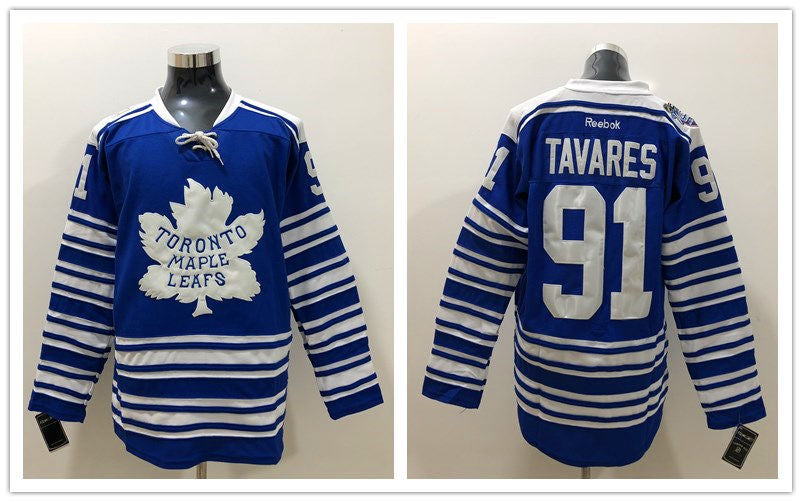 Men's Toronto Maple Leafs John Tavares #91 Blue Breakaway Jerseys