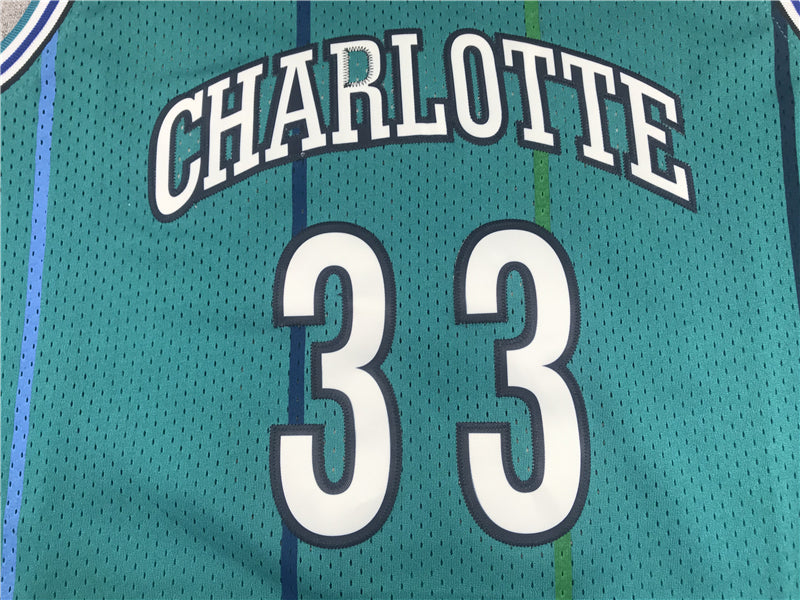 Men's Charlotte Hornets Alonzo Mourning Hardwood Classics Swingman Player Jerseys