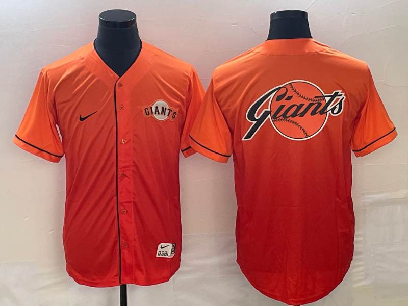 Men's San Francisco Giants Orange Alternate Replica Team Jerseys