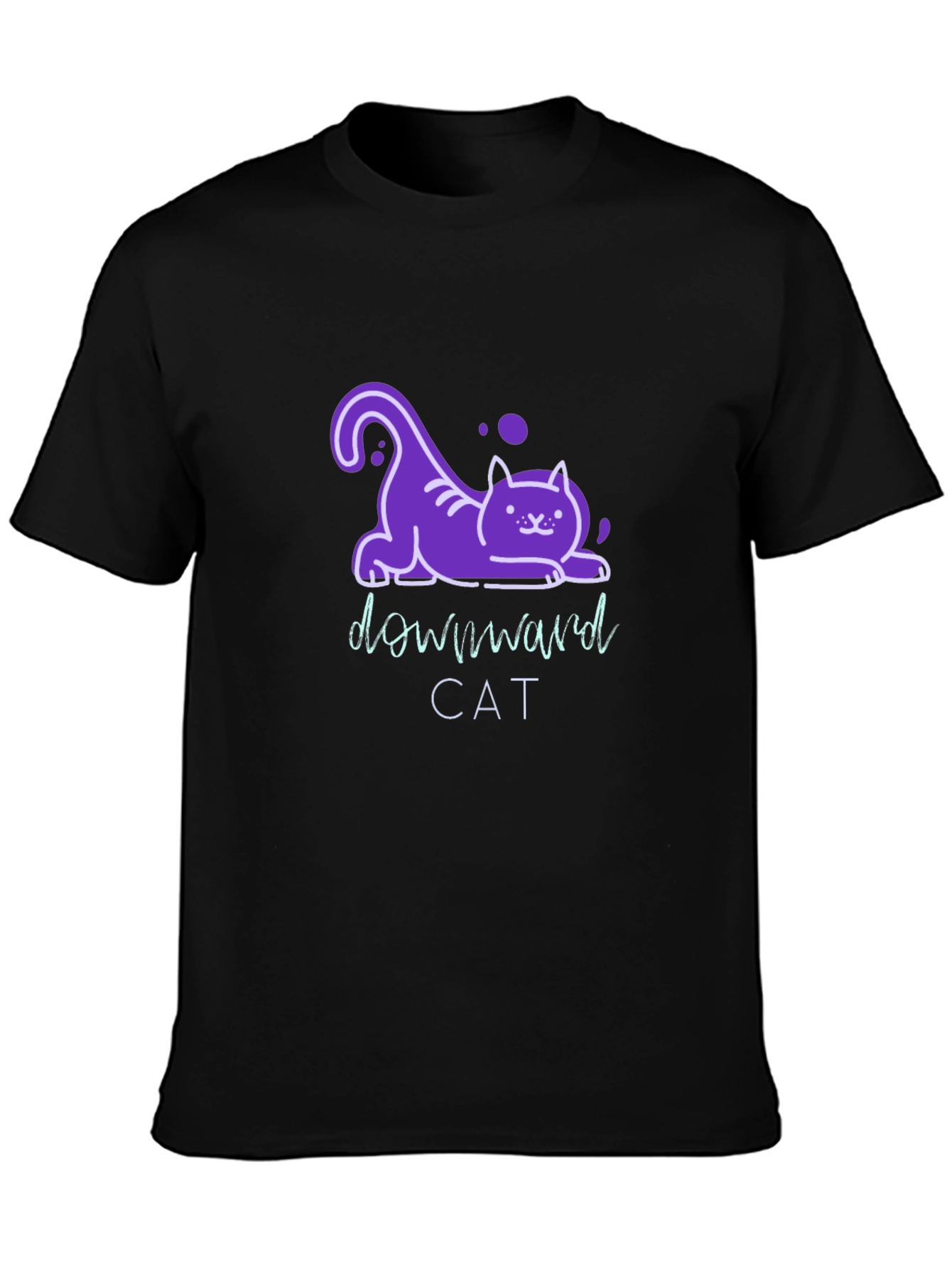 Downward Cat T-Shirt - Fun Yoga Inspired Tee