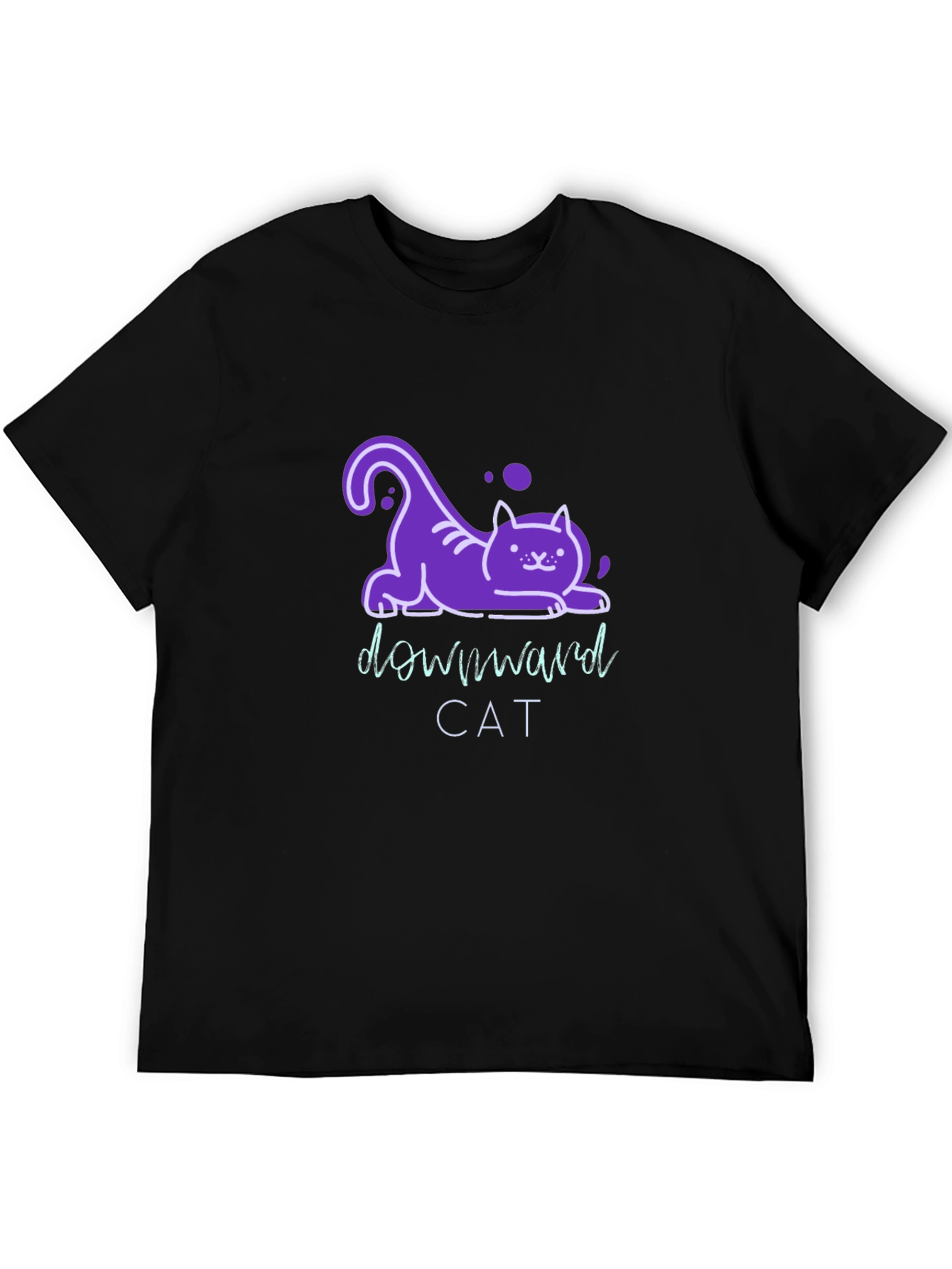 Downward Cat T-Shirt - Fun Yoga Inspired Tee
