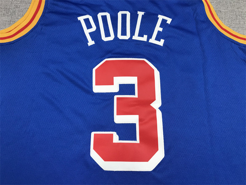Men's Golden State Warriors Jordan Poole #3 Blue Classic Player Jerseys