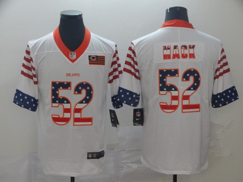 Men's Chicago Bears Khalil Mack #52 White Team Game Jerseys
