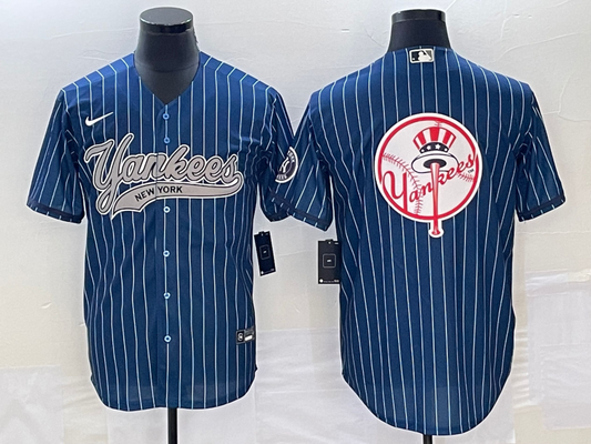 Men's New York Yankees Blue Replica Team Jerseys Joint Edition