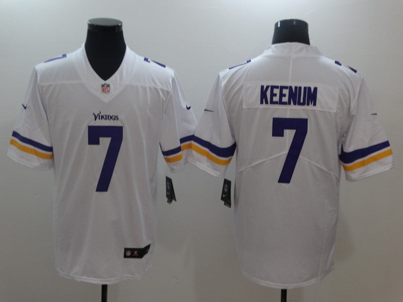 Men's Minnesota Vikings Case Keenum #7 White Game Jerseys