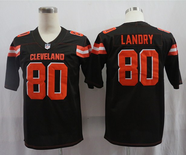 Men's Cleveland Browns Jarvis Landry #80 Brown Game Jerseys