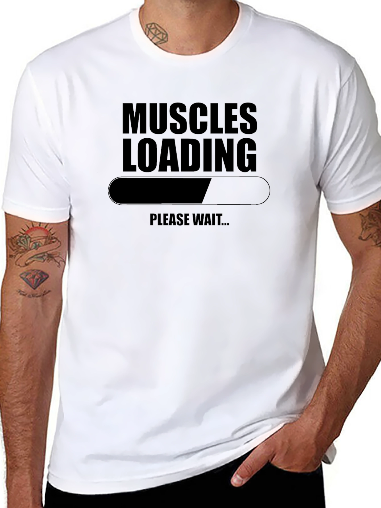 Muscles Loading T-Shirt - Gym Humor Tee