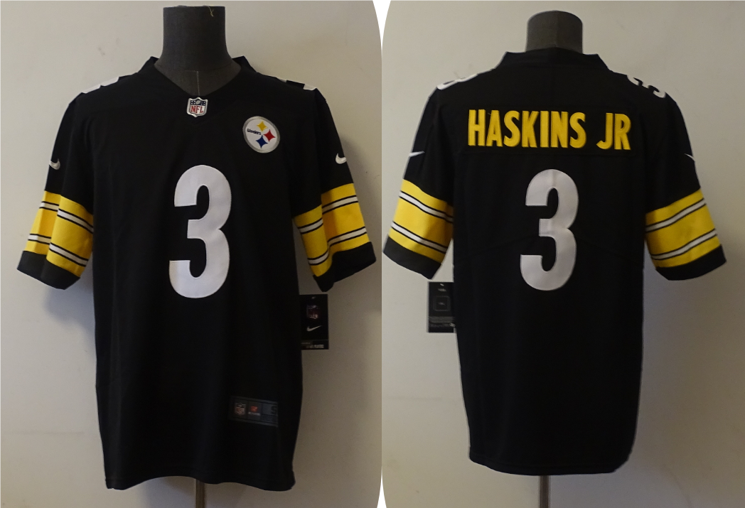 Men's Pittsburgh Steelers Dwayne Haskins Jr. #3 Black Game Jerseys