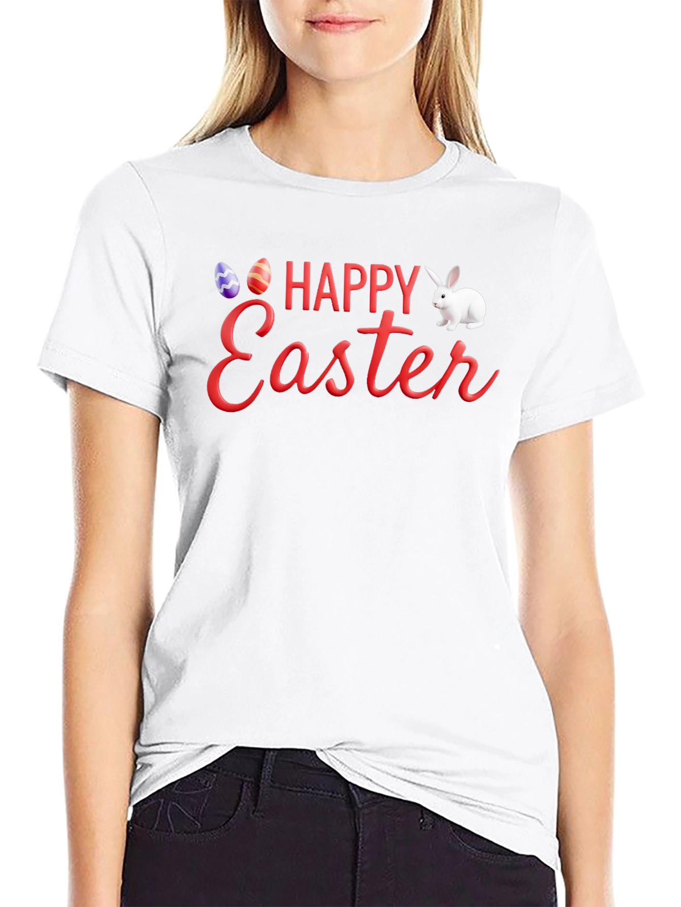Happy Easter Black T-Shirt