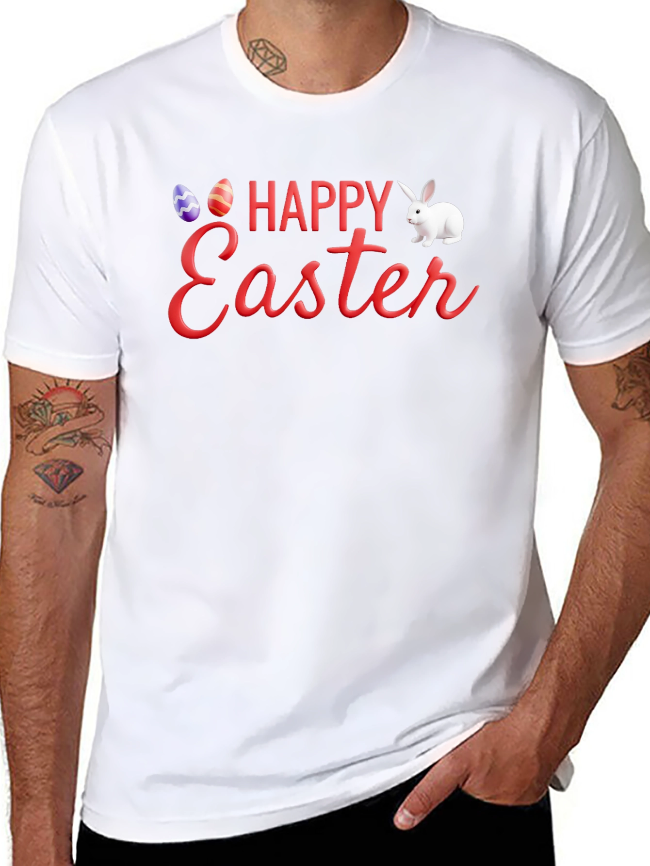 Happy Easter Black T-Shirt