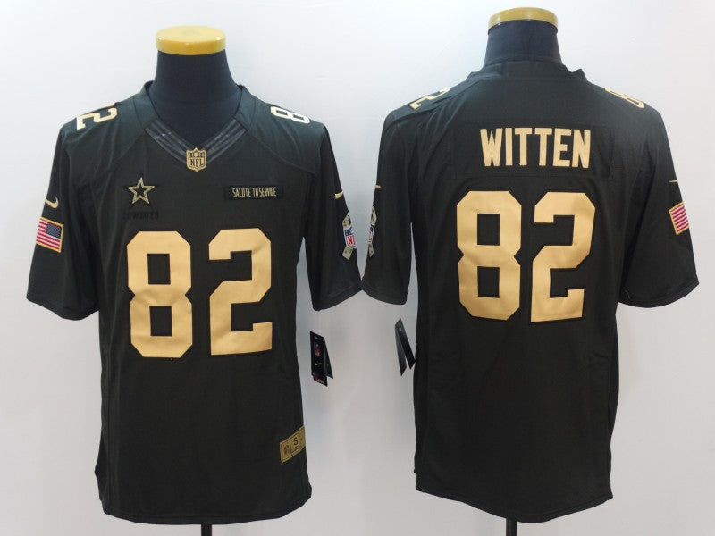 Men's Dallas Cowboys Jason Witten #82 Black Game Player Jerseys