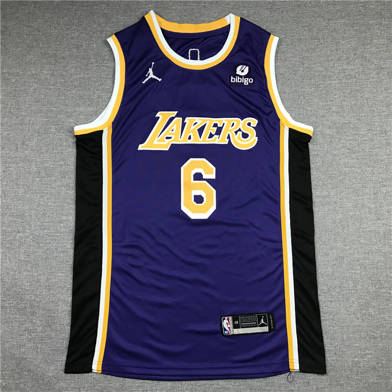 Men's Los Angeles Lakers LeBron James #6 Purple 2022/23 Swingman Player Jerseys