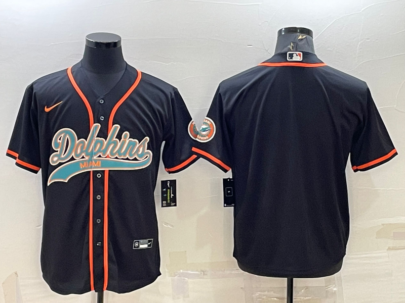 Men's Miami Dolphins Black Blank Jerseys
