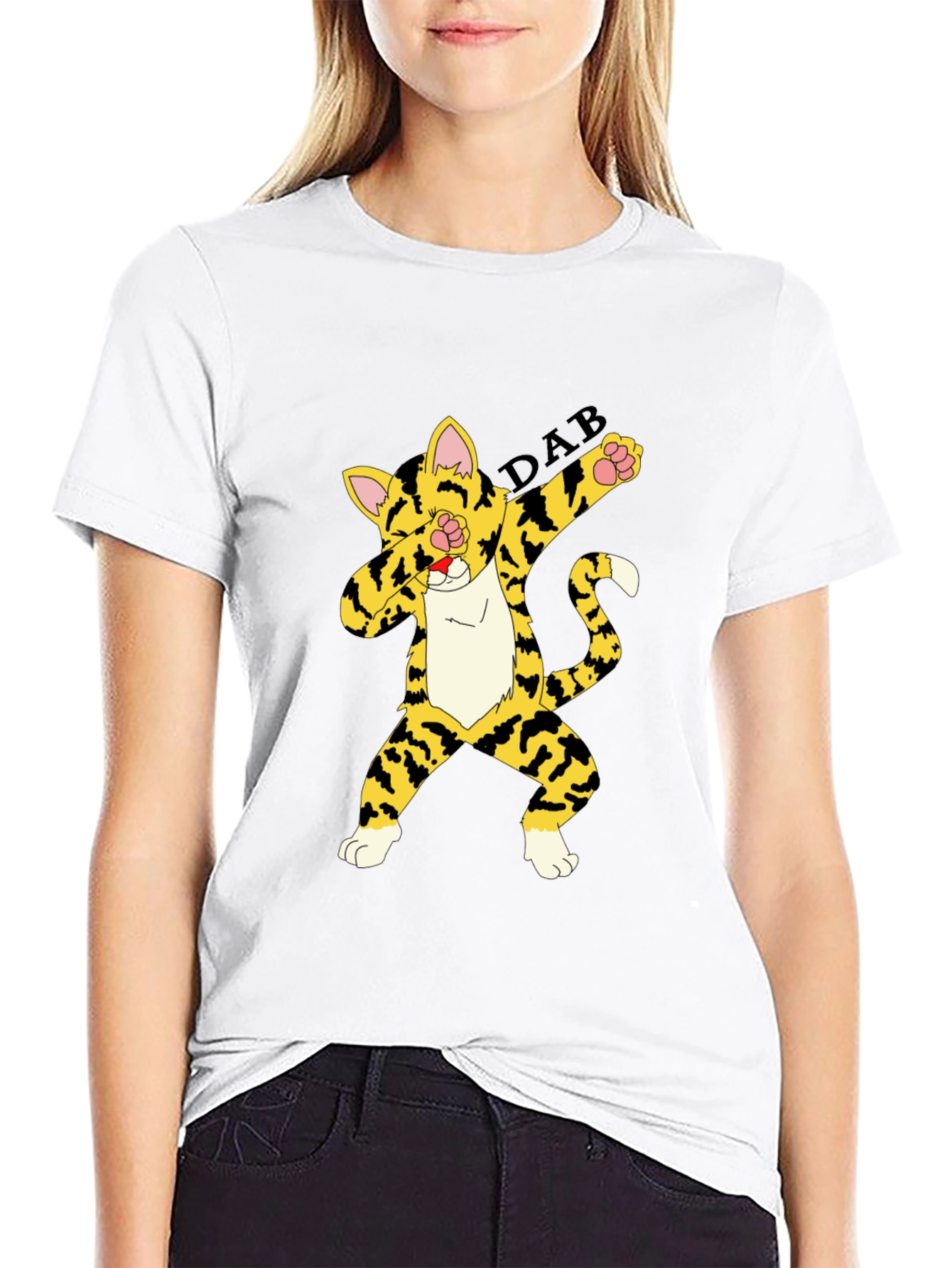Dabbing Cat T-Shirt - Cool Graphic Tee