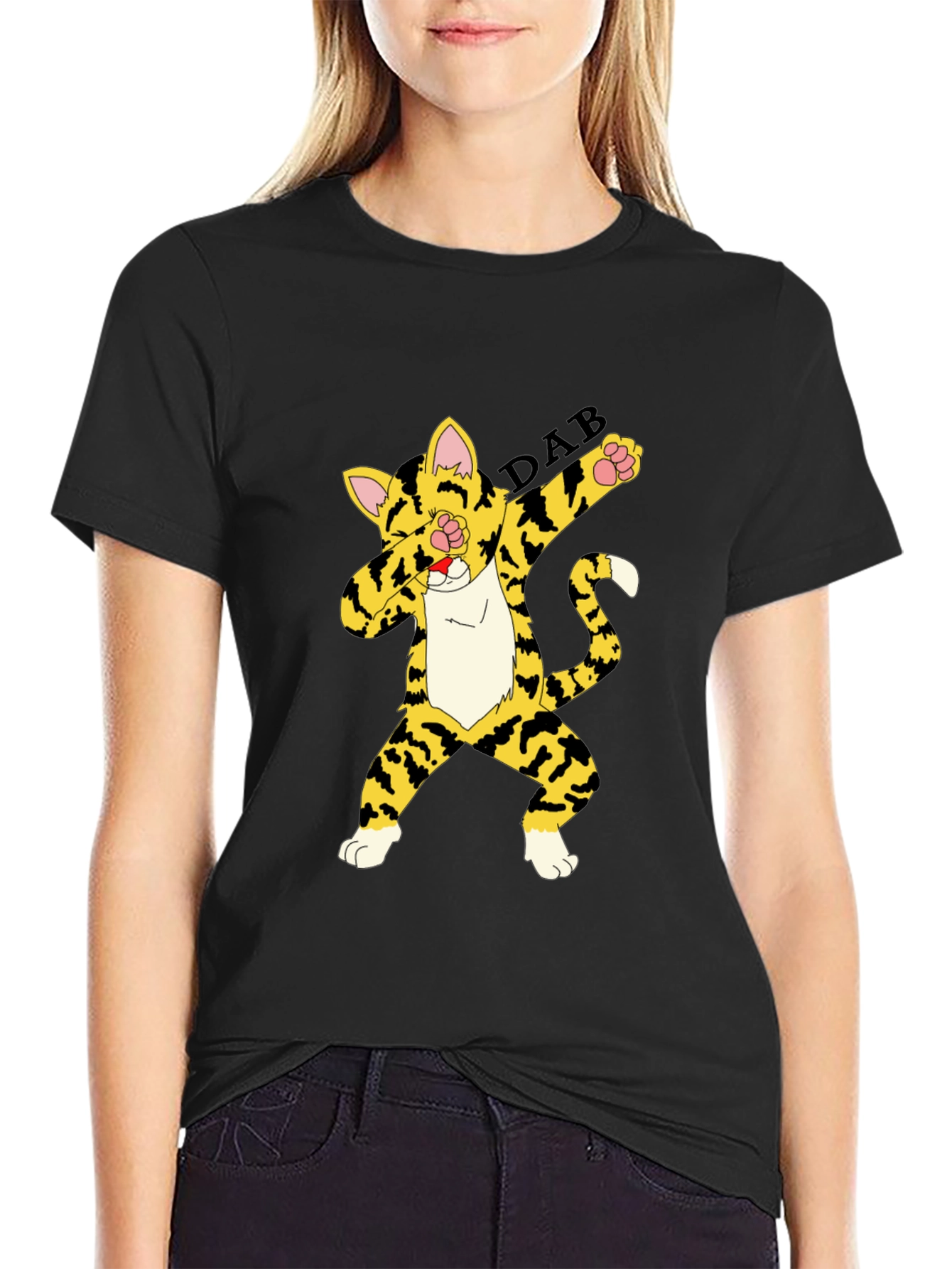Dabbing Cat T-Shirt - Cool Graphic Tee