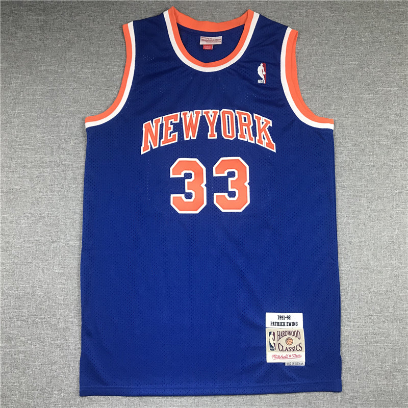 Men's New York Knicks Patrick Ewing 1991-92 Hardwood Classics Player Jerseys