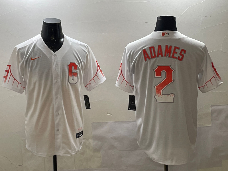 Men's San Francisco Giants Willy Adames #2 White City Connect Replica Player Jerseys