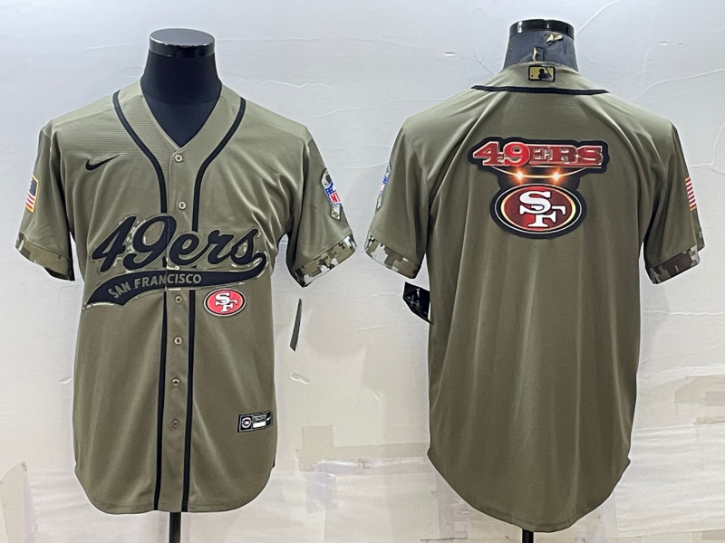 Men's San Francisco 49ers Olive 2022 Salute To Service Retired Player Limited Jerseys