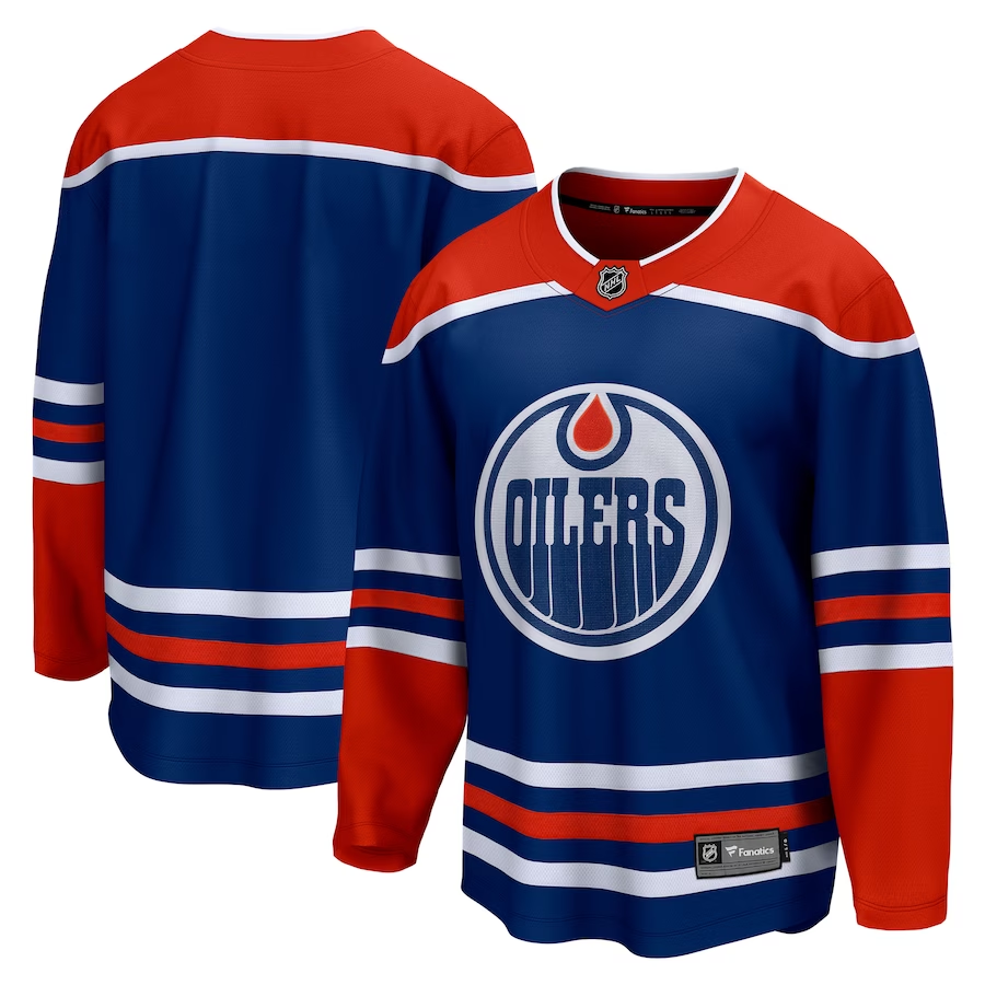 Men's Edmonton Oilers Royal Home Breakaway Blank Jerseys