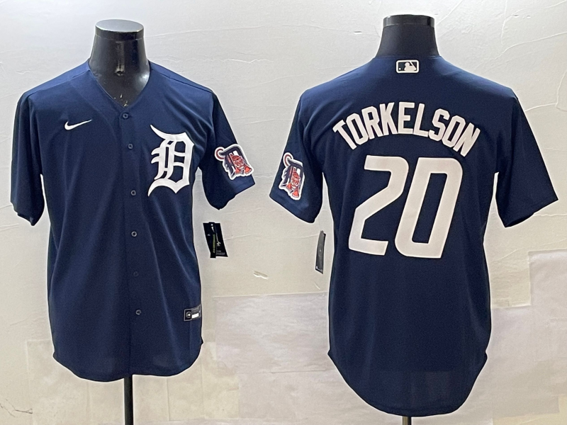 Men's Detroit Tigers Spencer Torkelson #20 Navy Replica Player Jerseys
