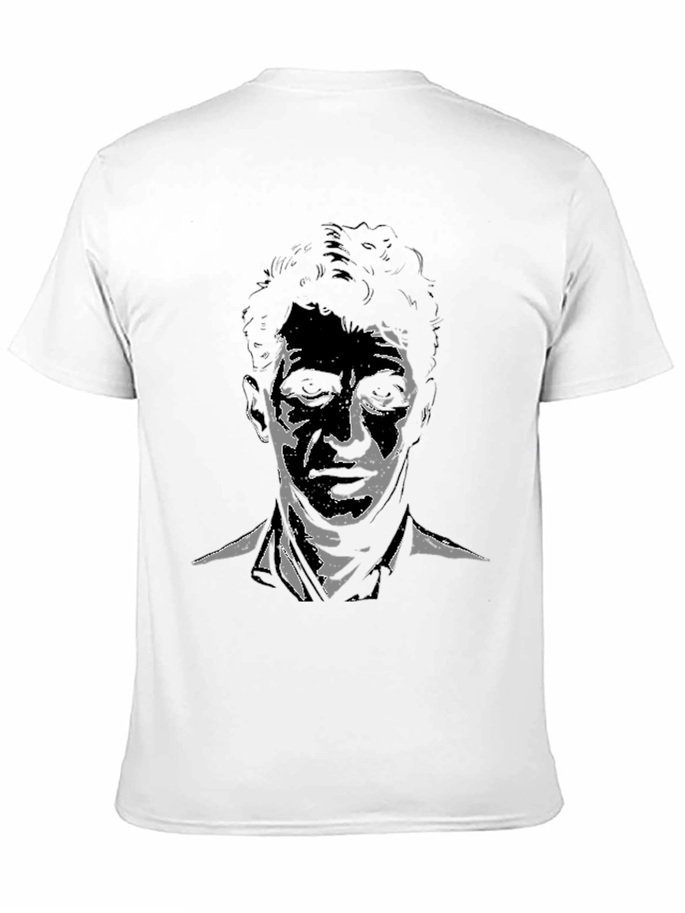 Stylish Black T-Shirt with Unique Portrait Design