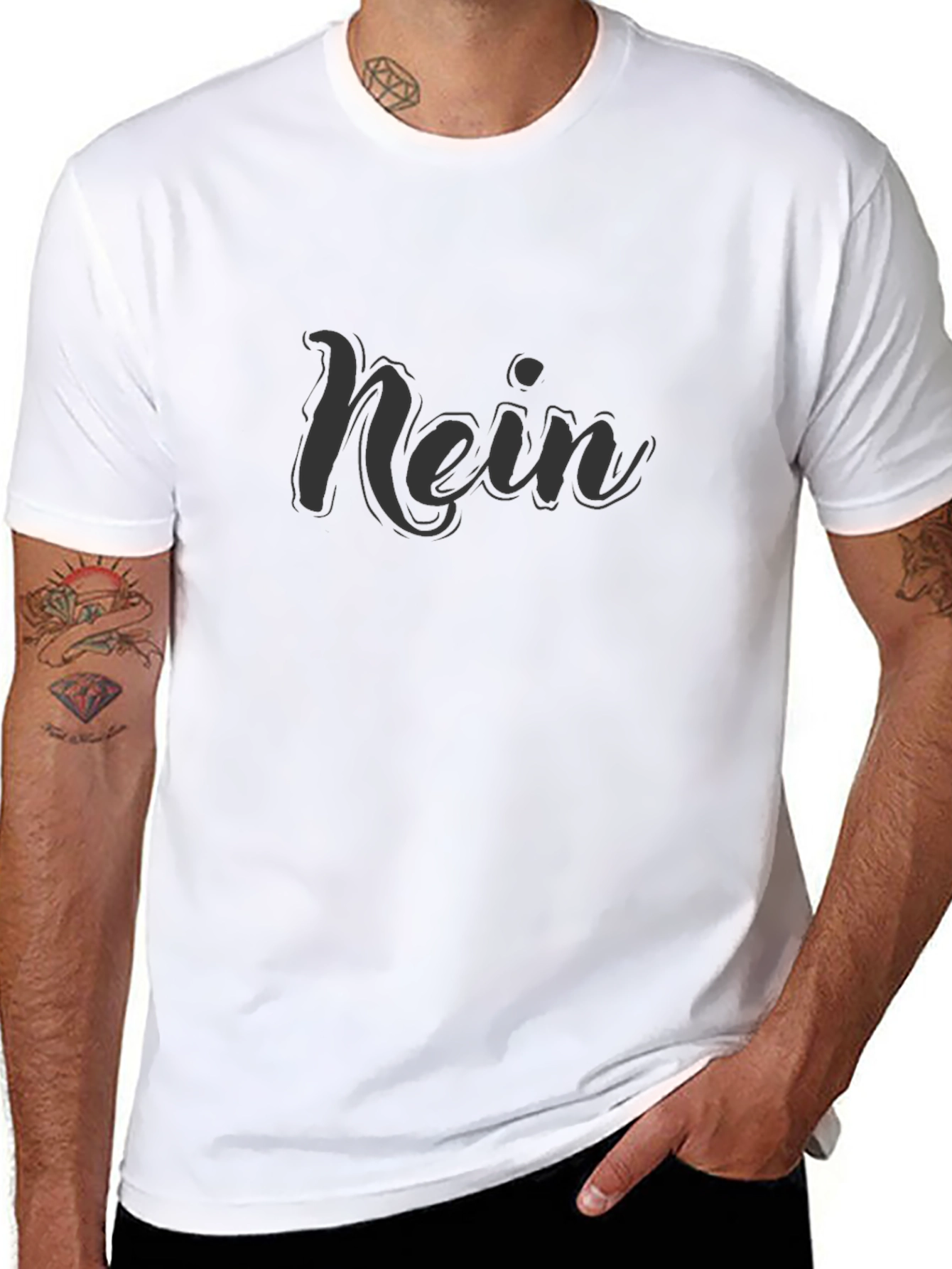 Nein Graphic Tee - Stylish German Slogan T-Shirt