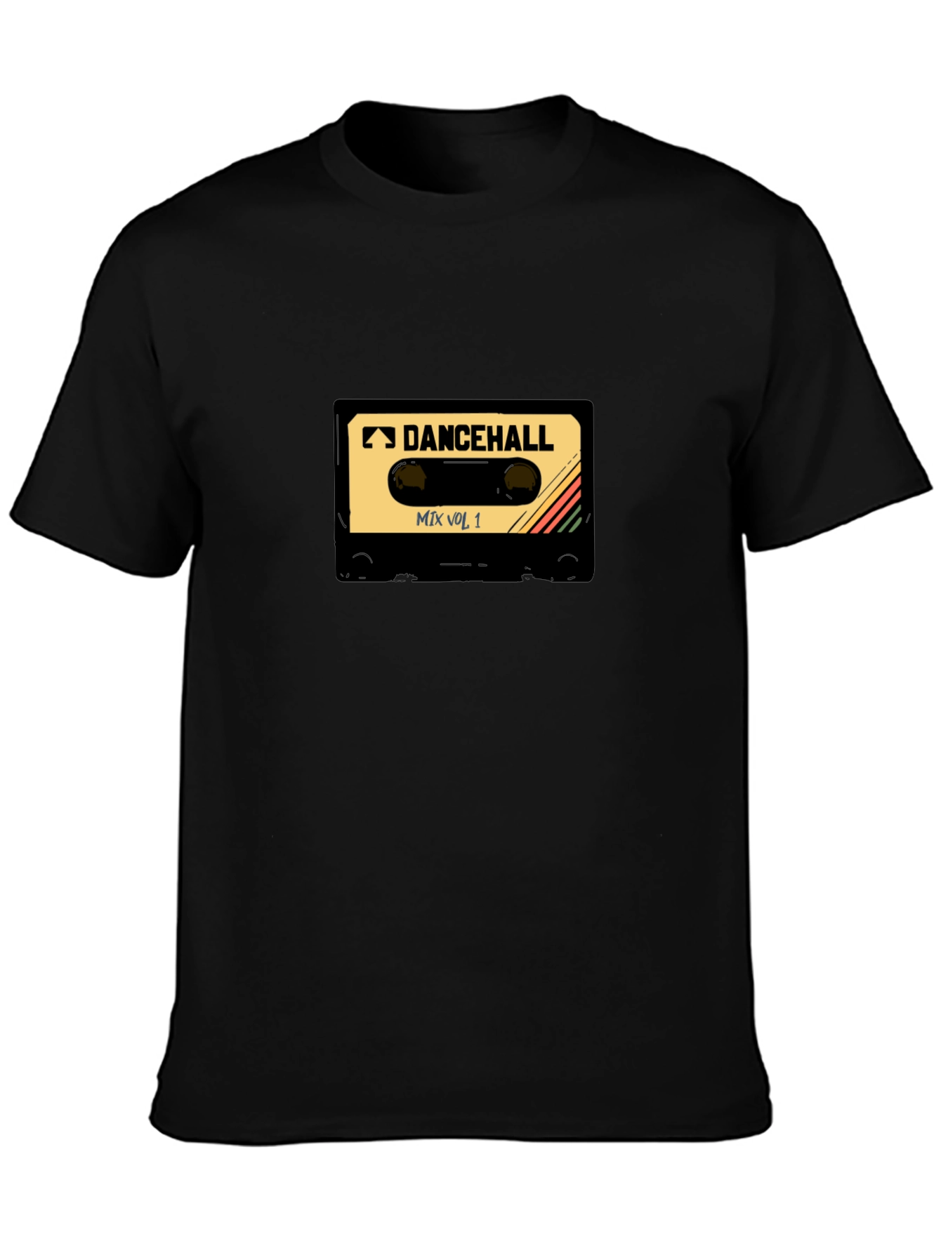 Dancehall Mix Tape T-Shirt - Black Cotton Tee