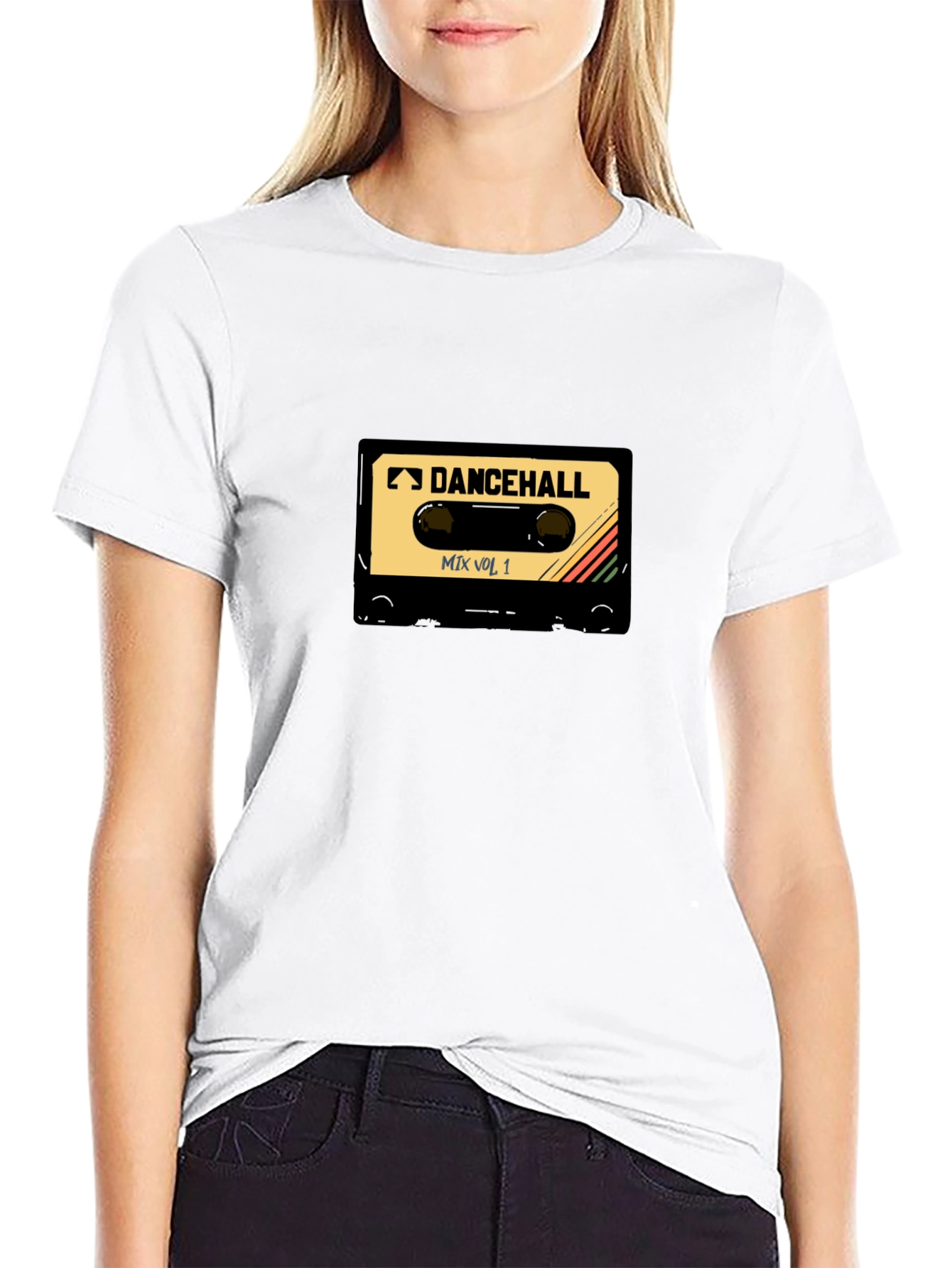 Dancehall Mix Tape T-Shirt - Black Cotton Tee