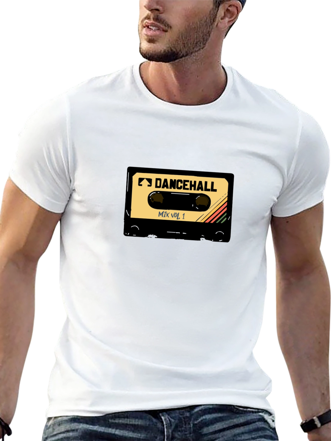 Dancehall Mix Tape T-Shirt - Black Cotton Tee