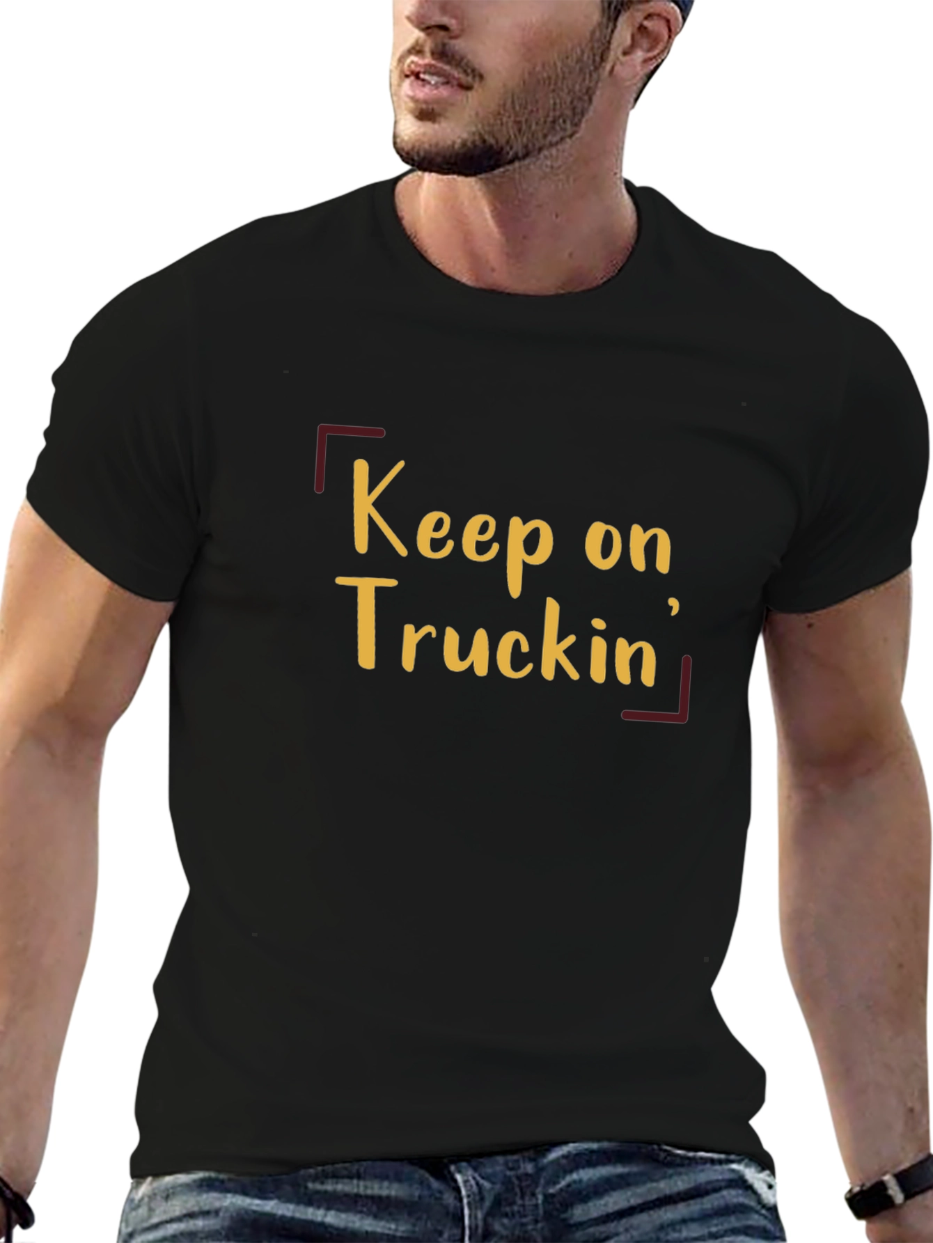 Keep On Truckin Graphic Tee - Black