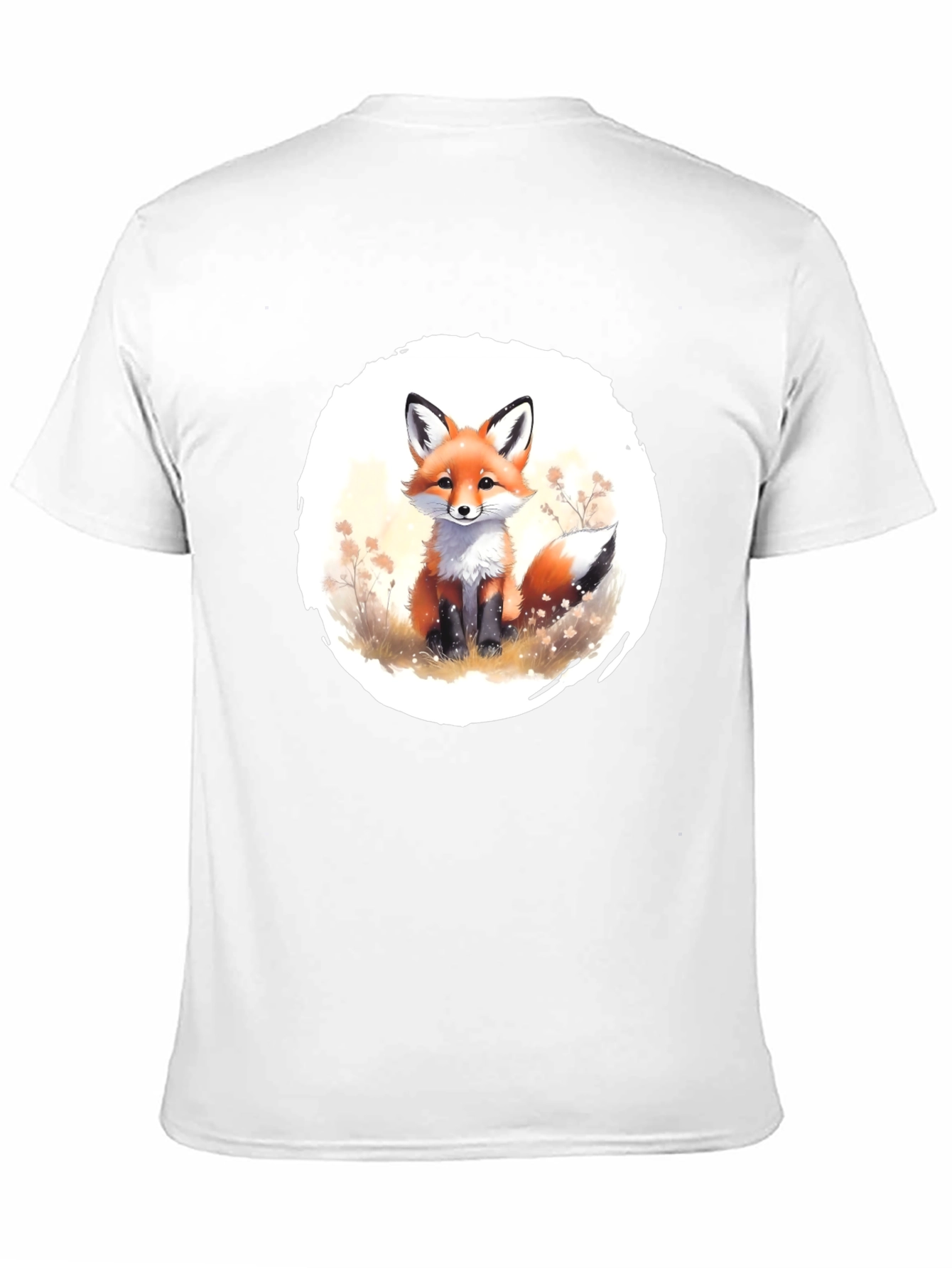 Fox Graphic Tee - Soft Black Cotton Blend