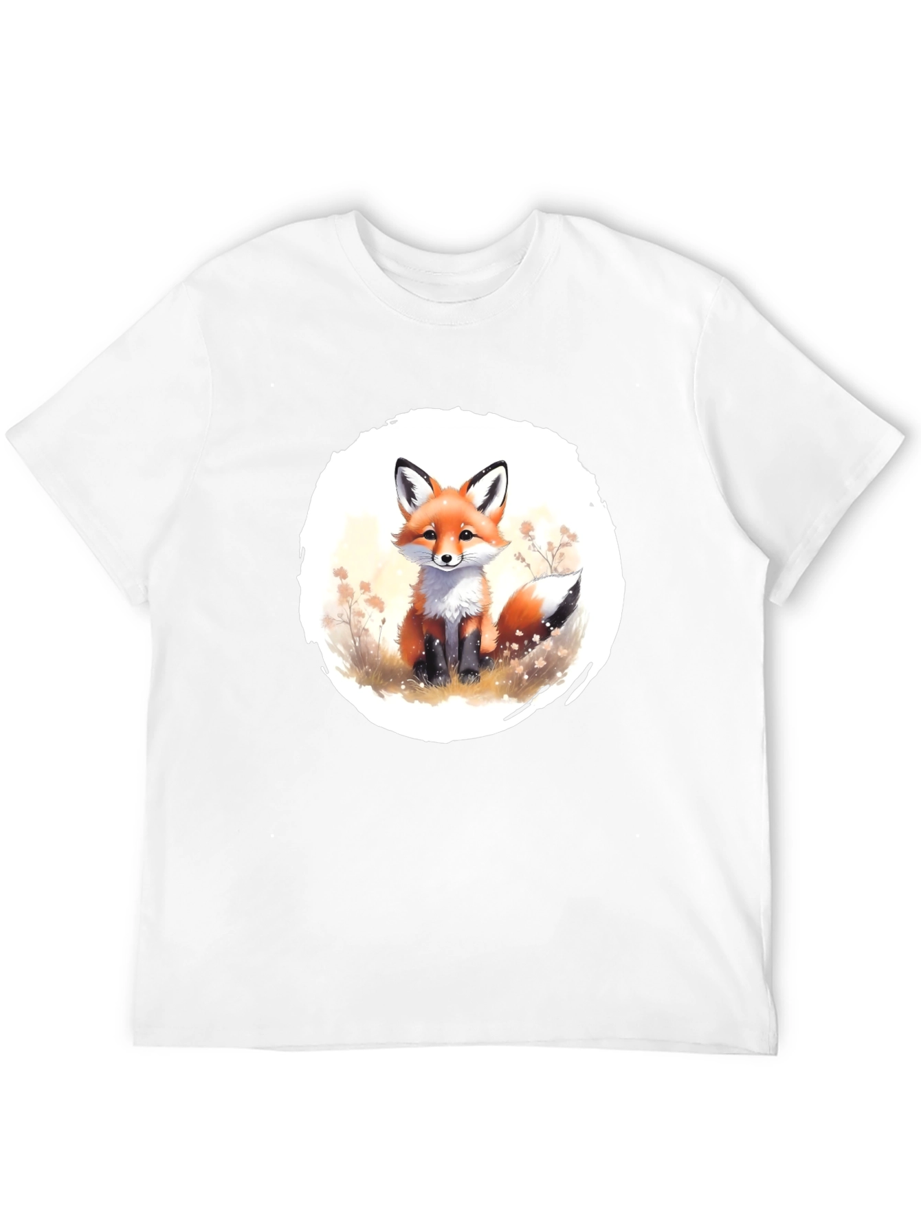 Fox Graphic Tee - Soft Black Cotton Blend