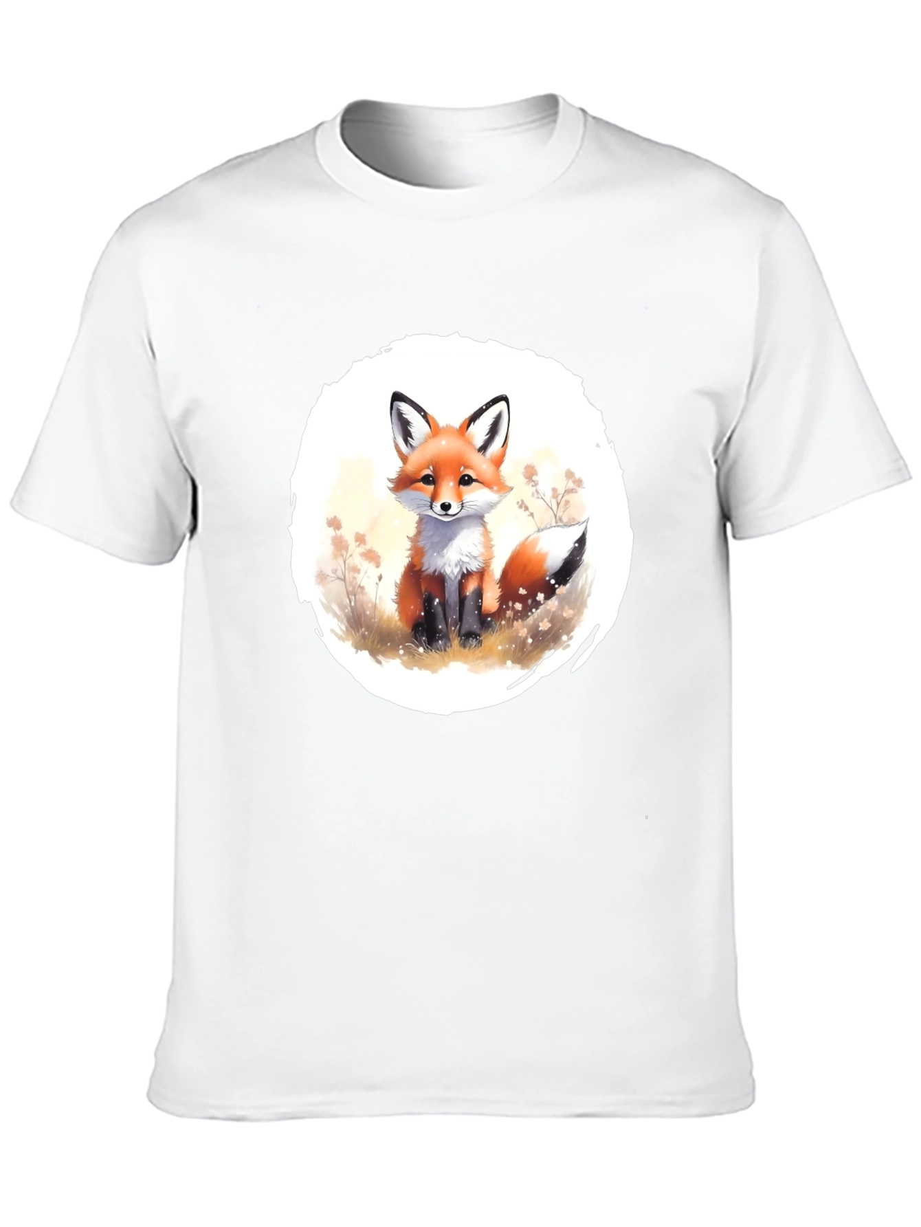 Fox Graphic Tee - Soft Black Cotton Blend