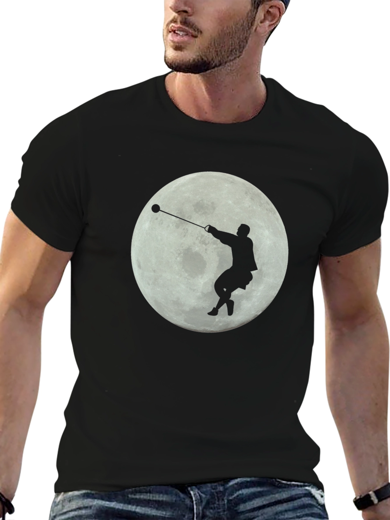 Hammer Thrower Moon Silhouette T-Shirt