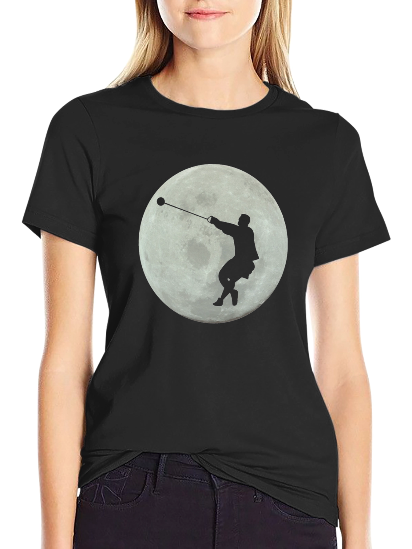 Hammer Thrower Moon Silhouette T-Shirt