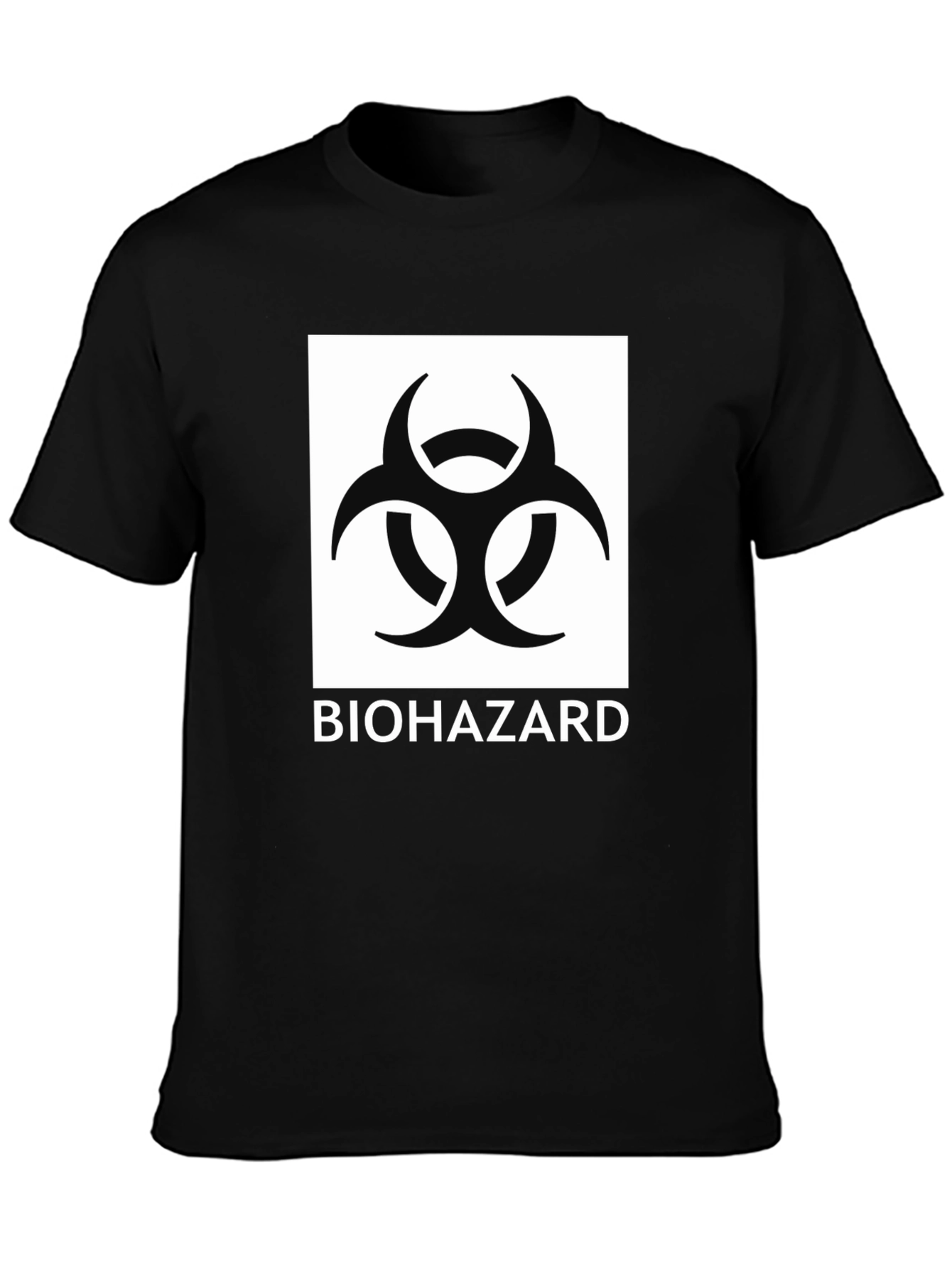 Biohazard Symbol Graphic Black T-Shirt