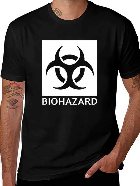 Biohazard Symbol Graphic Black T-Shirt