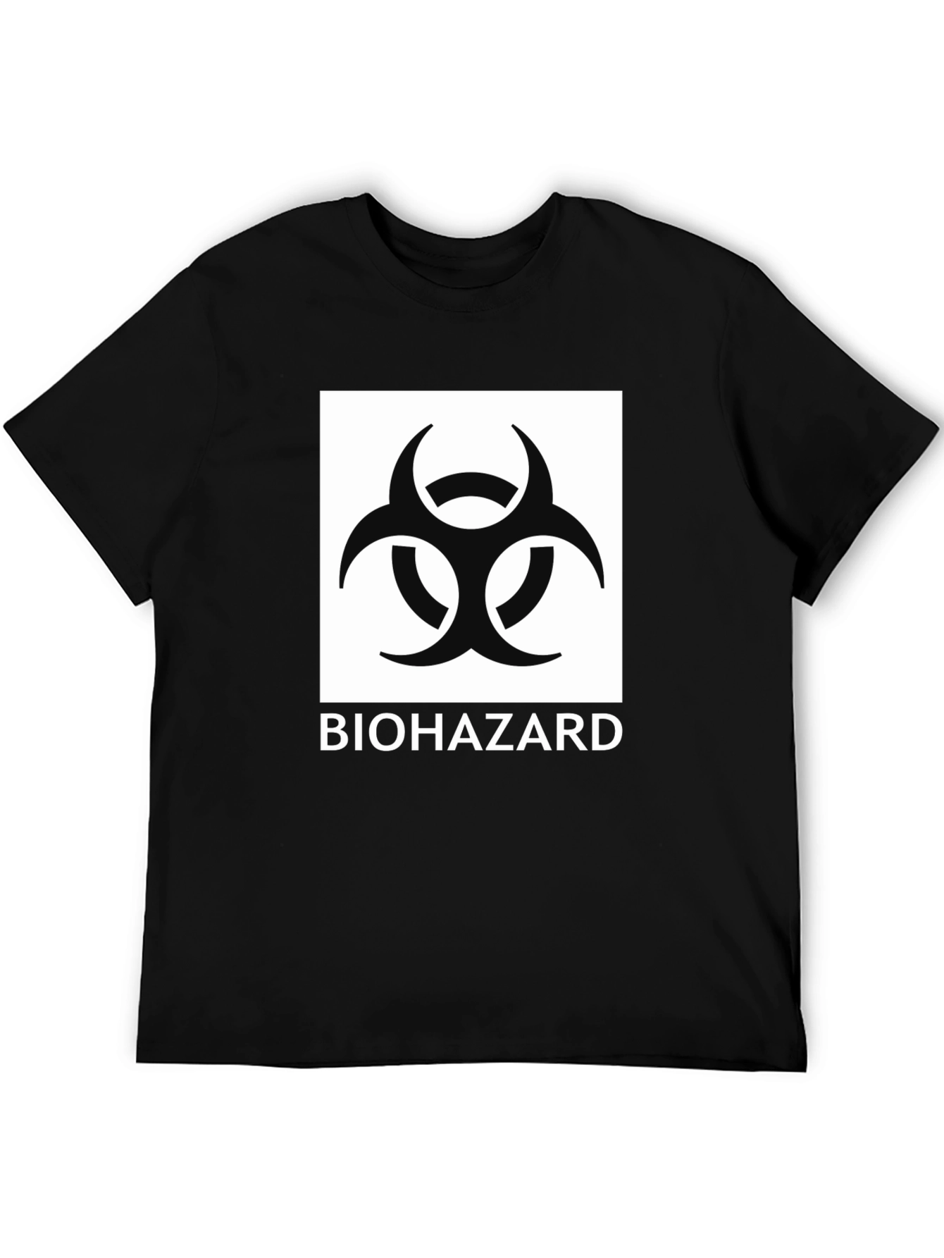 Biohazard Symbol Graphic Black T-Shirt