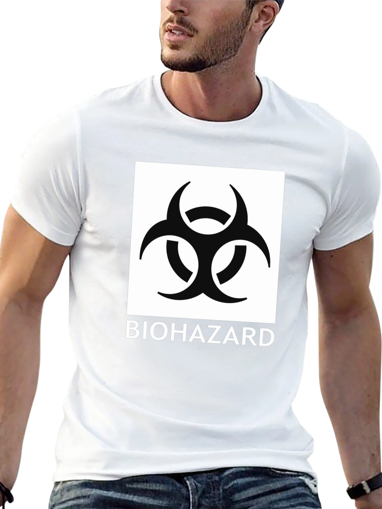 Biohazard Symbol Graphic Black T-Shirt