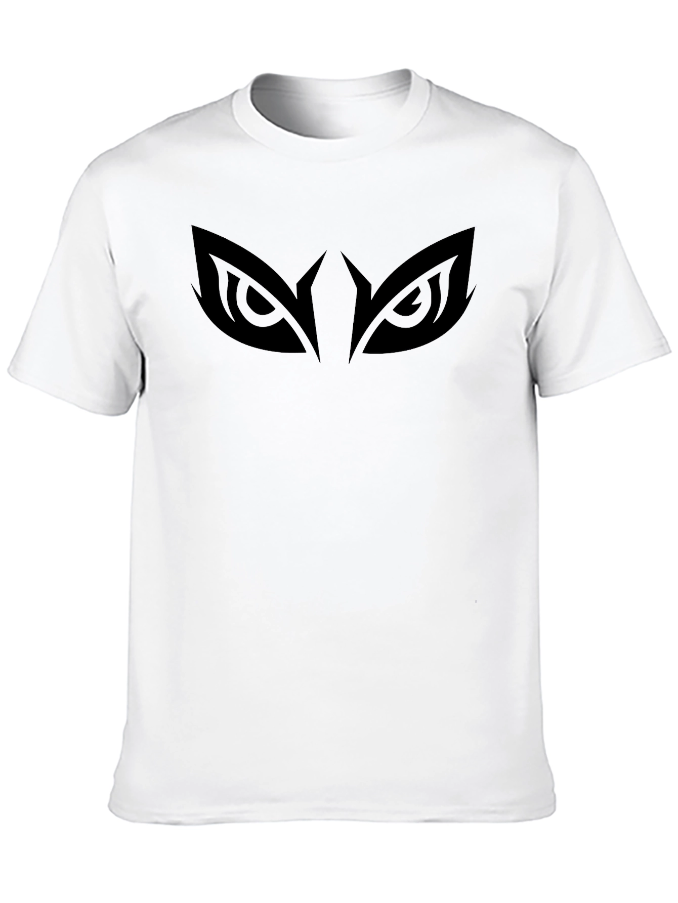 Mens Black Graphic Tee - Owl Eyes Design