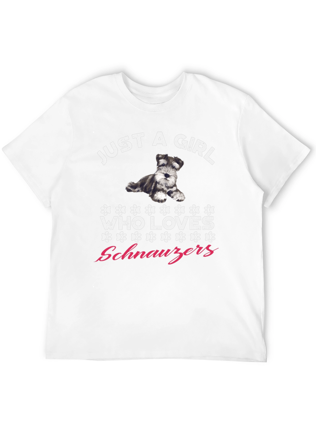 Just A Girl Who Loves Schnauzers Graphic T-Shirt