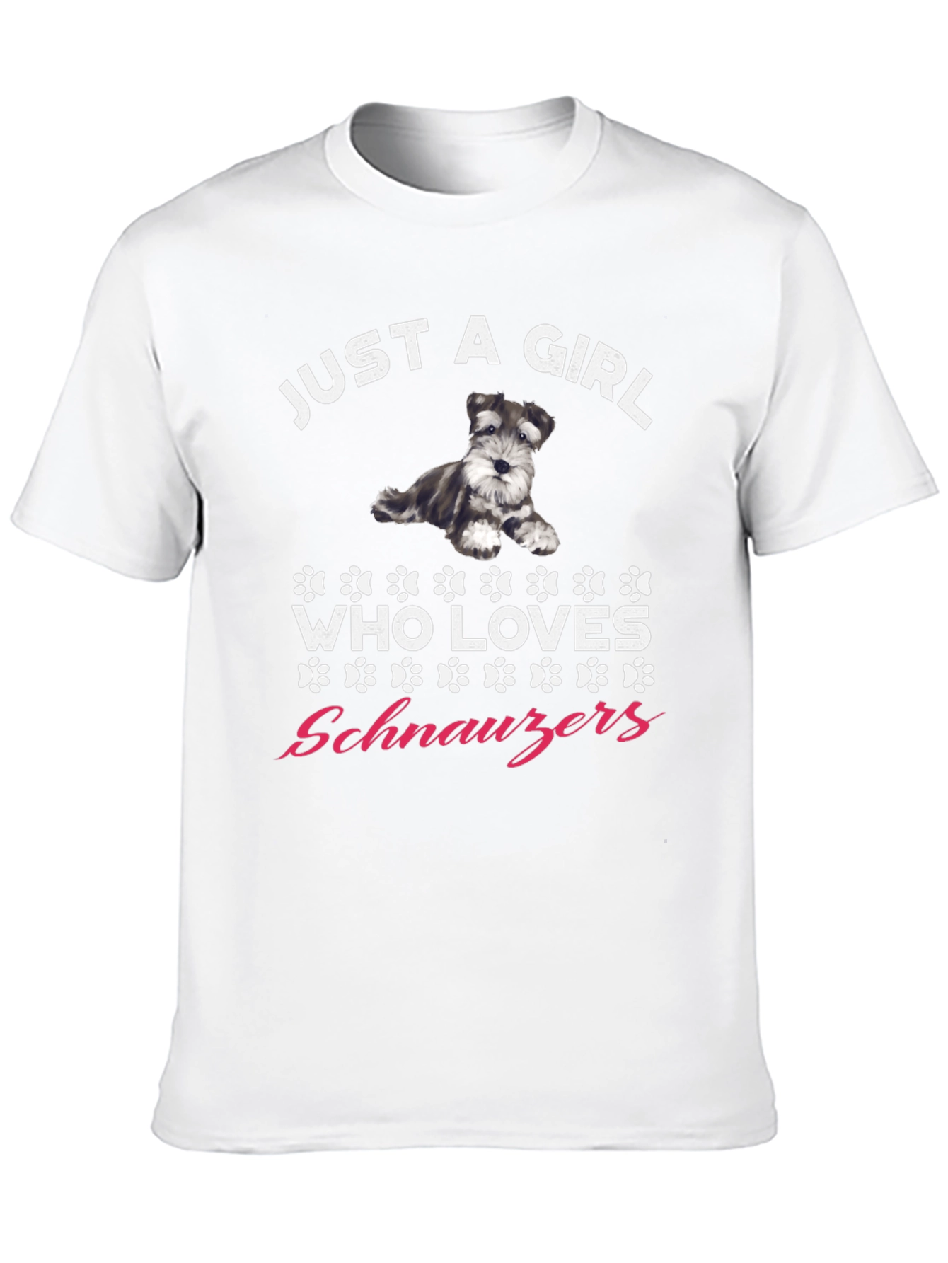 Just A Girl Who Loves Schnauzers Graphic T-Shirt