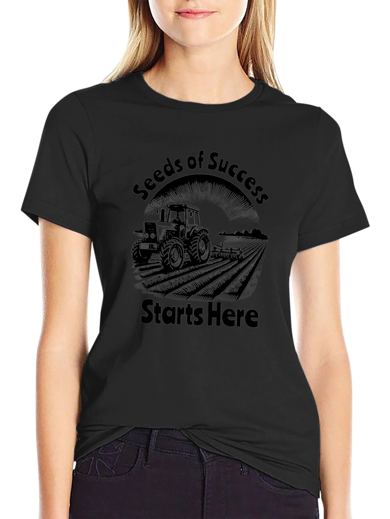 Seeds of Success Tractor Graphic Tee - Black