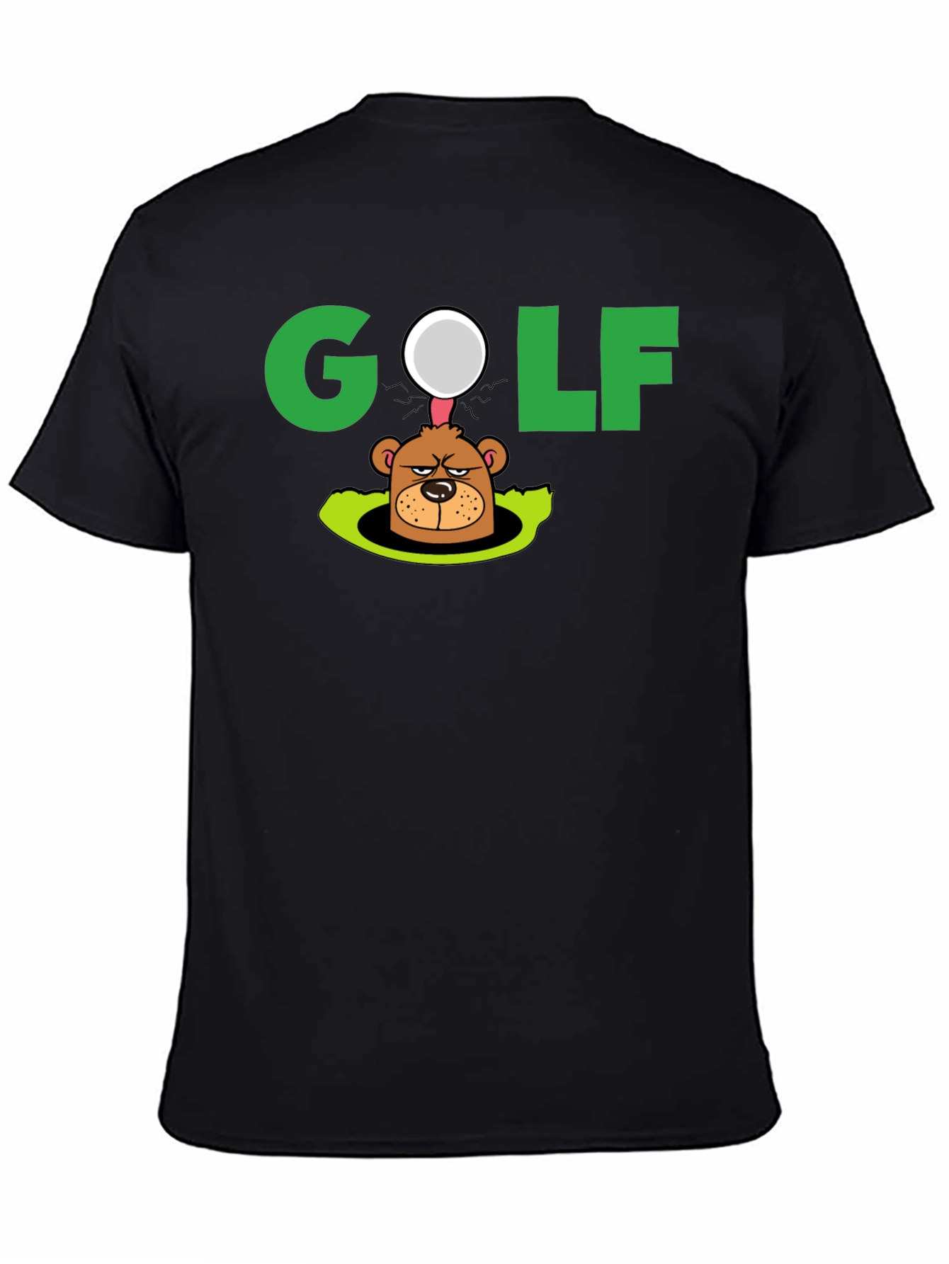 Golf Mole Cartoon Graphic T-Shirt