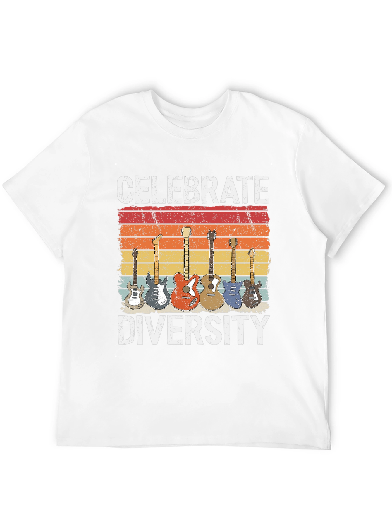 Celebrate Diversity Guitar Graphic T-Shirt
