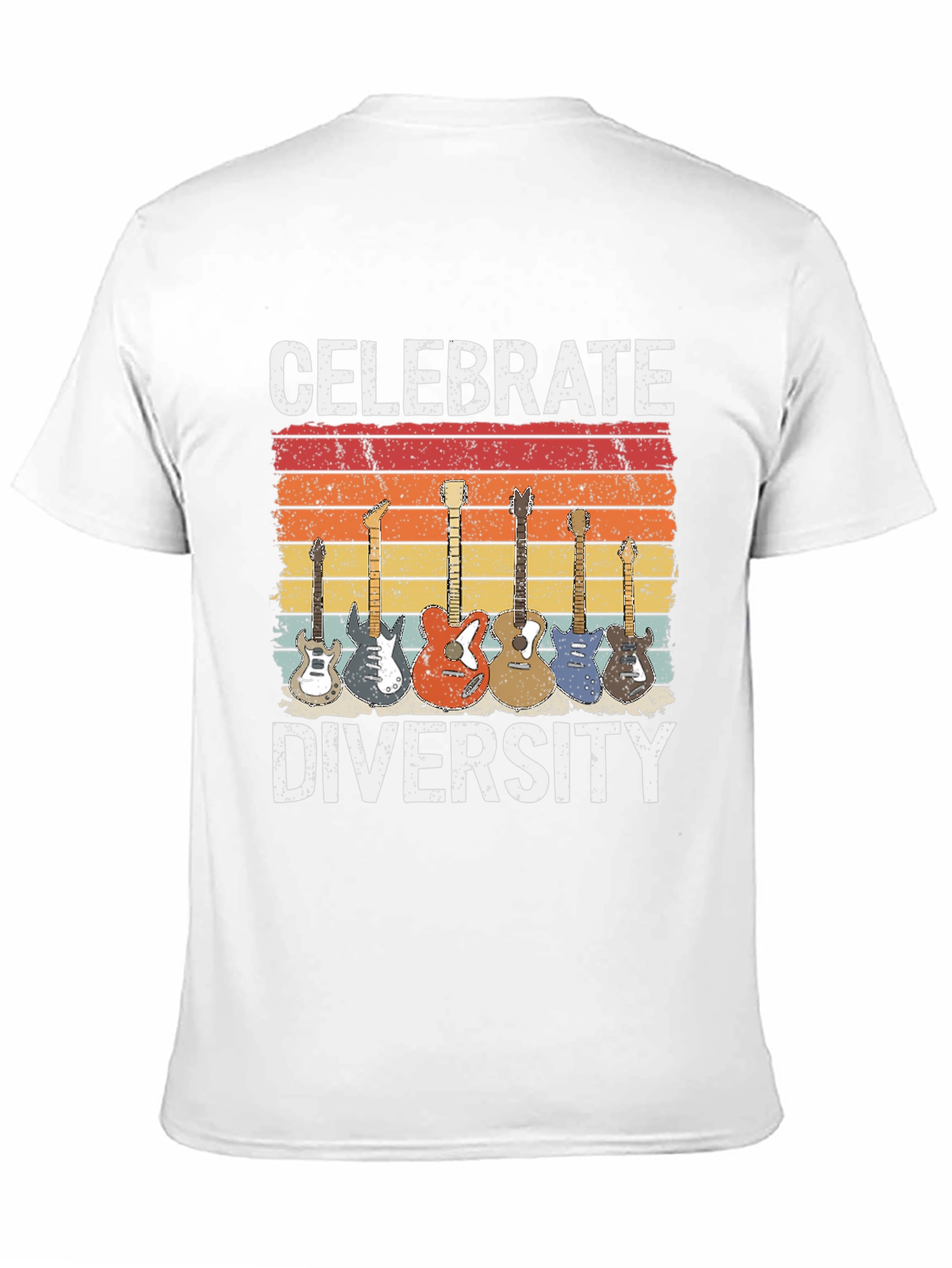 Celebrate Diversity Guitar Graphic T-Shirt