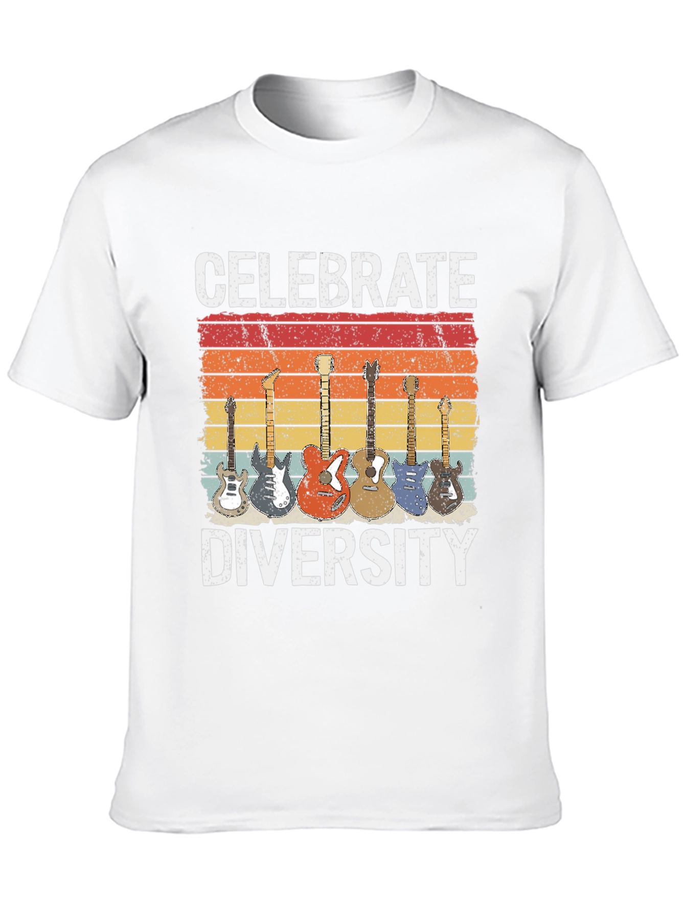 Celebrate Diversity Guitar Graphic T-Shirt